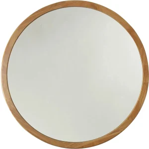 RADIANCE Goods Framed Wall Mirror, Oak Finish, 28 inch Height