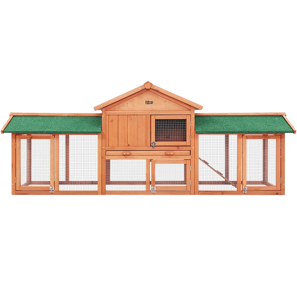 i.Pet Wooden Pet Hutch, 220 x 52 x84 cm - Image 4