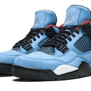 Air Jordan Sneakers, Blue Nubuck - Air Jordan 4 Retro Travis Scott Cactus Jack