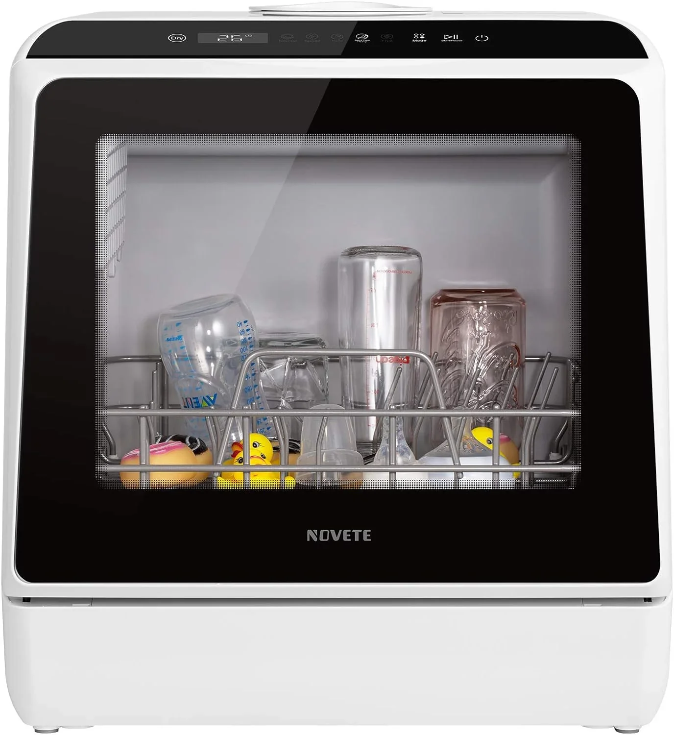 NOVETE Countertop Dishwasher, 5 L Water Tank, 5 Programs, White - TDQR01 - Image 10