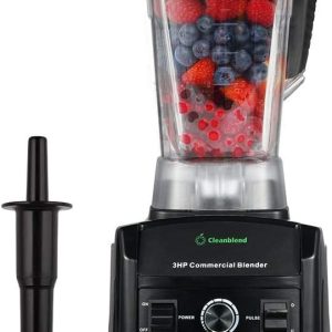 Cleanblend Commercial Countertop Blender 3 Horsepower 1800 Watt 64 Ounce