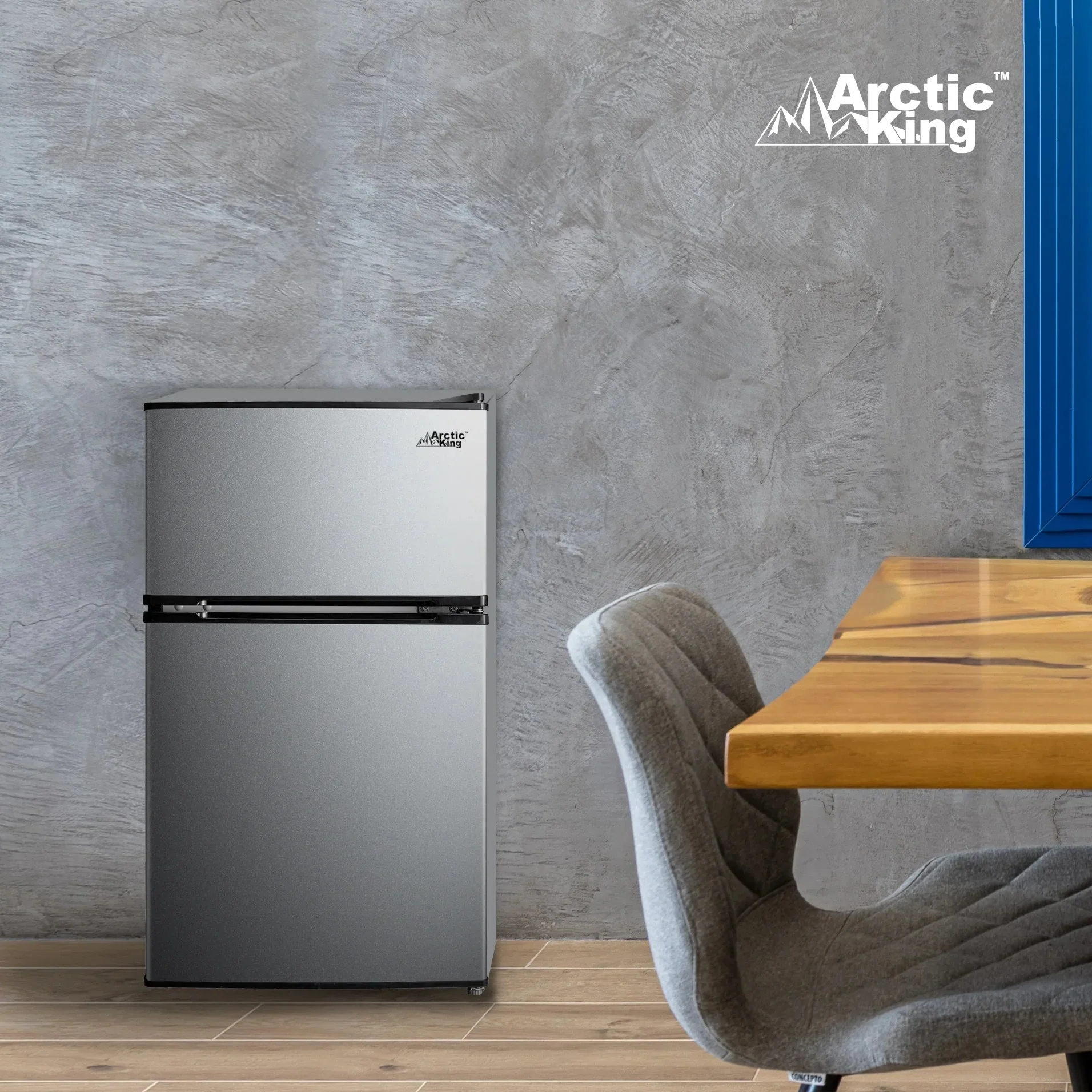 Arctic King Two-Door Mini Fridge With Freezer, 3.2 Cu. Ft., Stainless Steel - Image 20