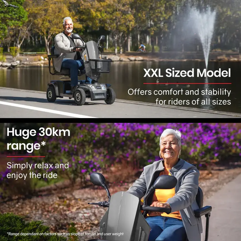Equipmed Mobility Scooter, 30 km Range, 180 kg Capacity - VentureCruise Series S-XXL - Image 3