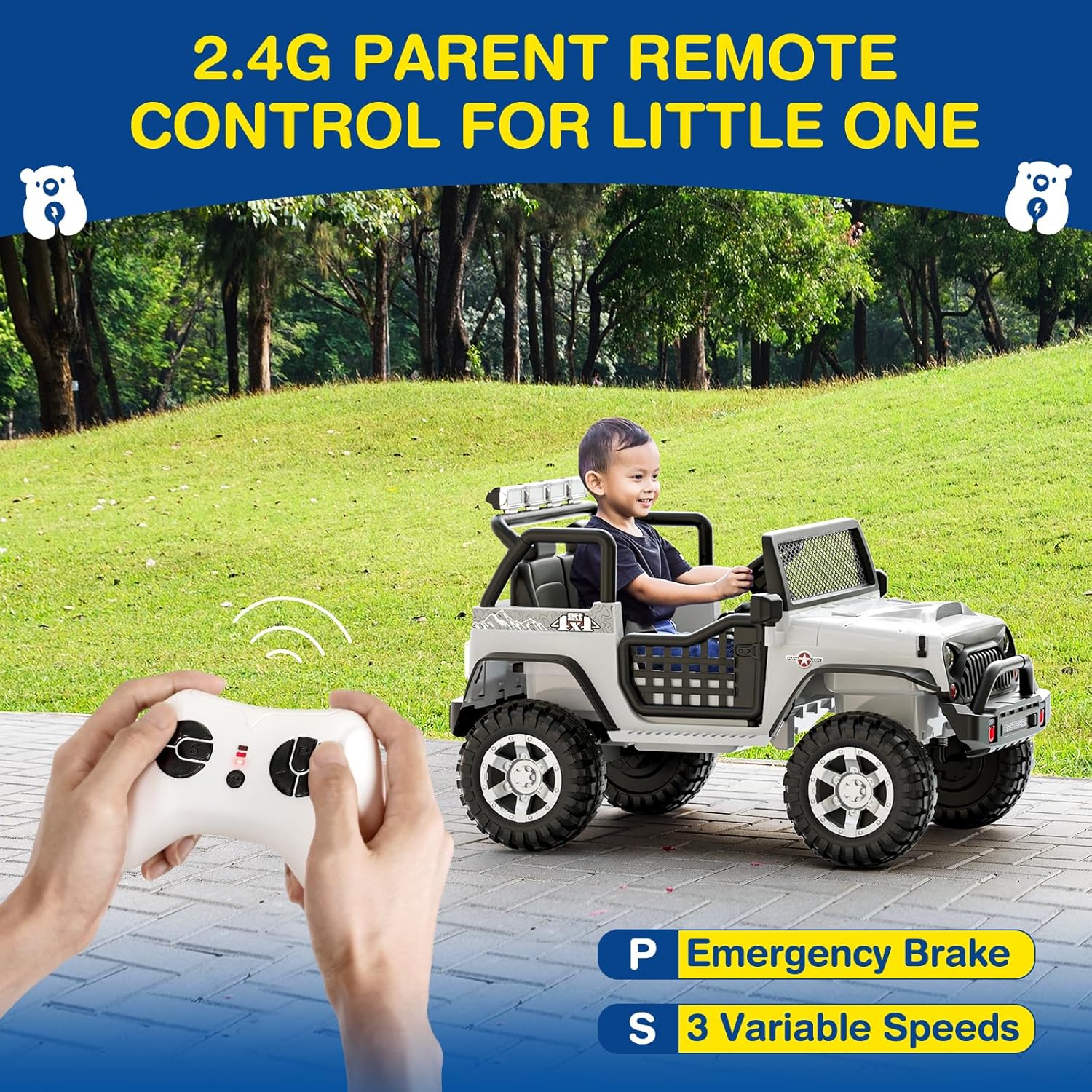 L8 Ride On Car 2 Seater 12V Kids Electric Car Remote Control 4-Wheel Suspension Bluetooth Speaker - Image 39