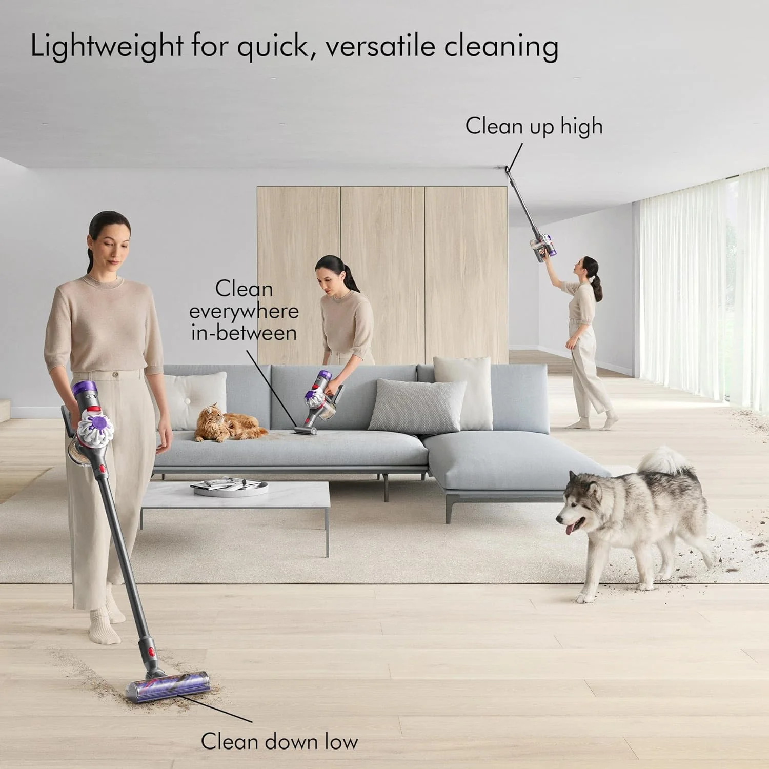 Dyson Cordless Stick Vacuum Cleaner, 0.14 Gallons, Silver/Nickel - V8 SV25 - Image 3