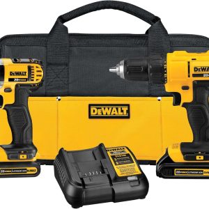 20V MAX Cordless Drill and Impact Driver, Power Tool Combo Kit with 2 Batteries and Charger