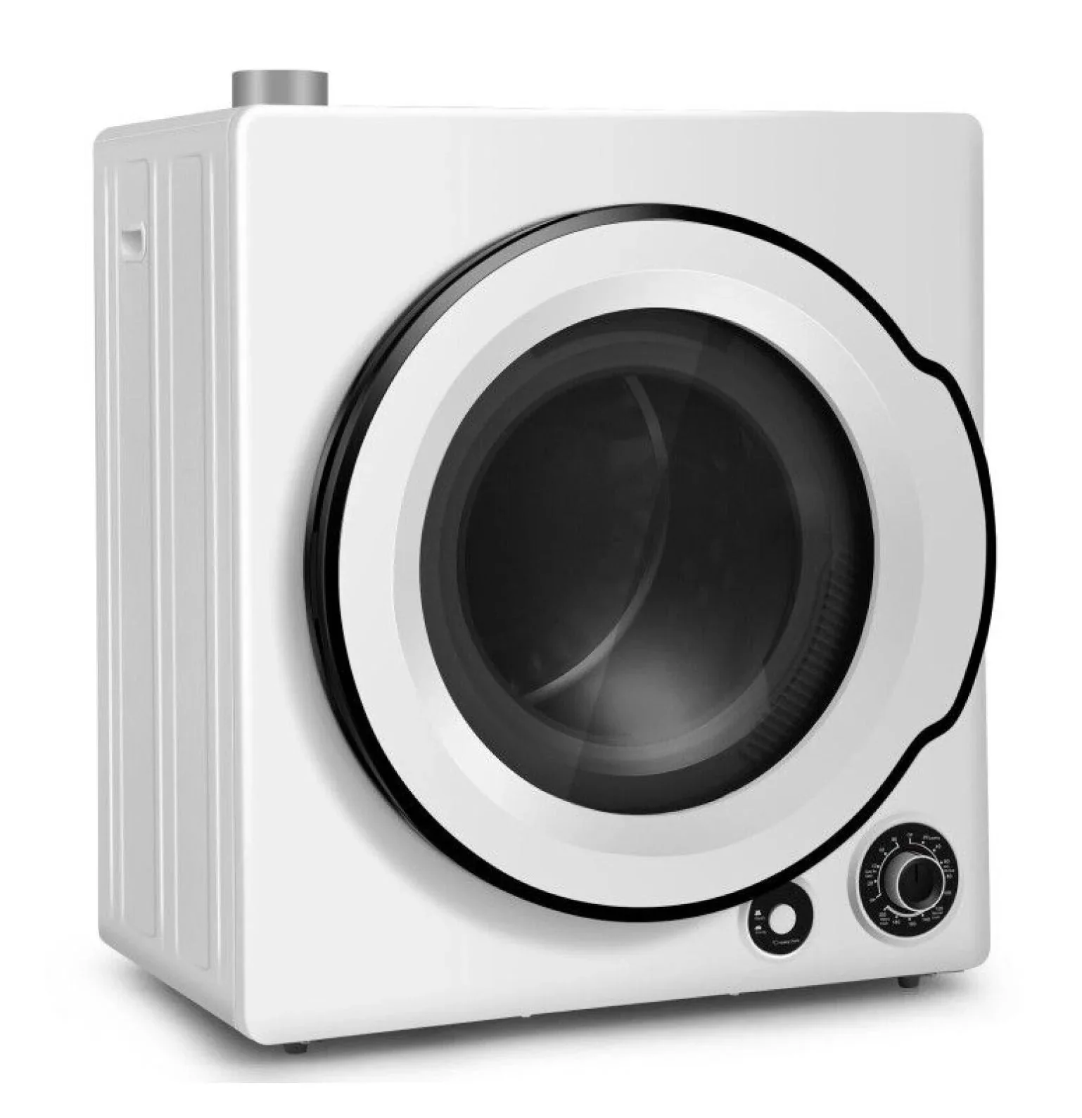 Compact Electric Tumble Dryer, 13.2lbs, White, Stainless Steel Tub, 4 Drying Modes, 2 Heat Settings - Image 2