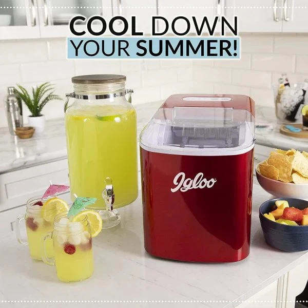 Igloo Portable Countertop Ice Maker, Red, 26 lb Per 24 Hours - ICEB26RR - Image 3