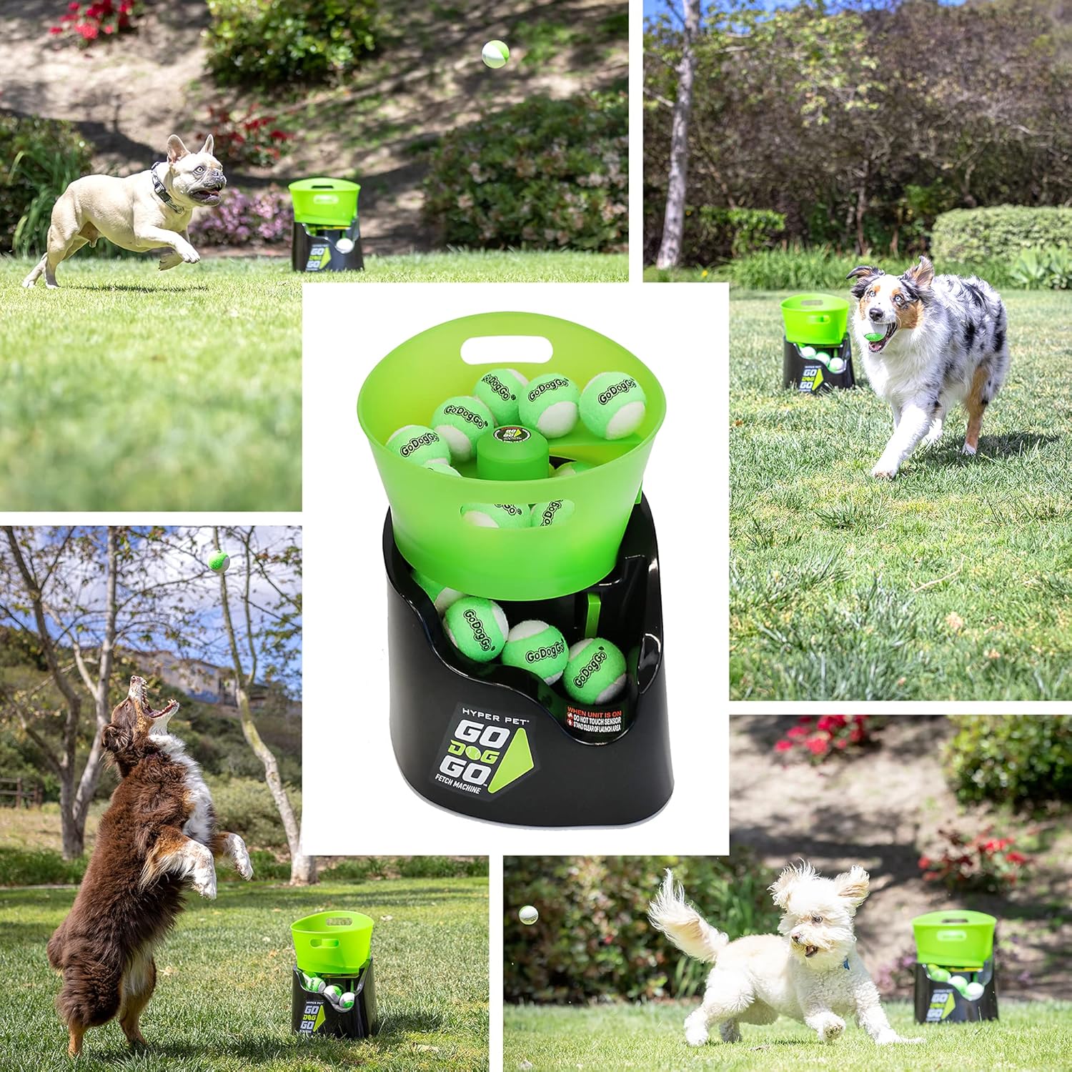 Hyper Pet Automatic Dog Ball Launcher With 5 Balls, Green/Black - GoDogGo - Image 7