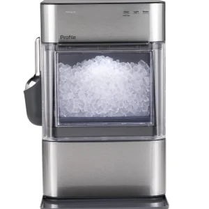 GE Profile Opal 2.0 Ultra Nugget Ice Maker With Scale Inhibiting Filter, Scoop, 38 lbs In 24 Hours, WiFi - Stainless Steel