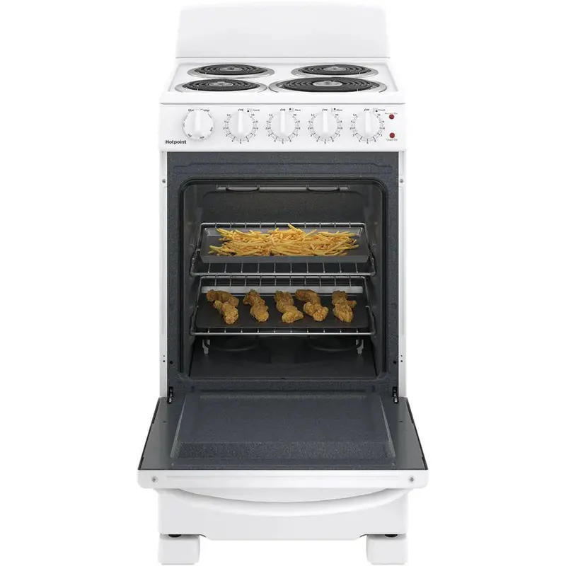 Hotpoint 20-Inch 4-Burner Freestanding Electric Range - White - Image 2