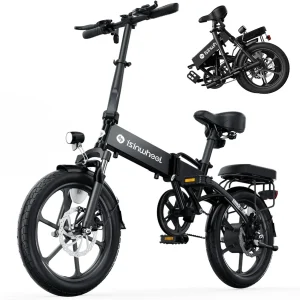 Electric Bike for Adults 500W Motor, 20 mph Folding Ebike, 14"/16"/20" Adults Electric Bicycles with Smart Uphill, 280.8Wh Battery, 25 Miles PAS Range, Mini E Bikes for Adults and Teens-isinwheel