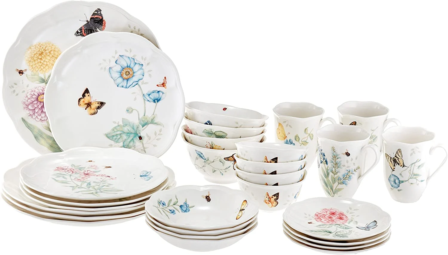 28 Piece Butterfly Meadow Classic Dinnerware Set - Image 2
