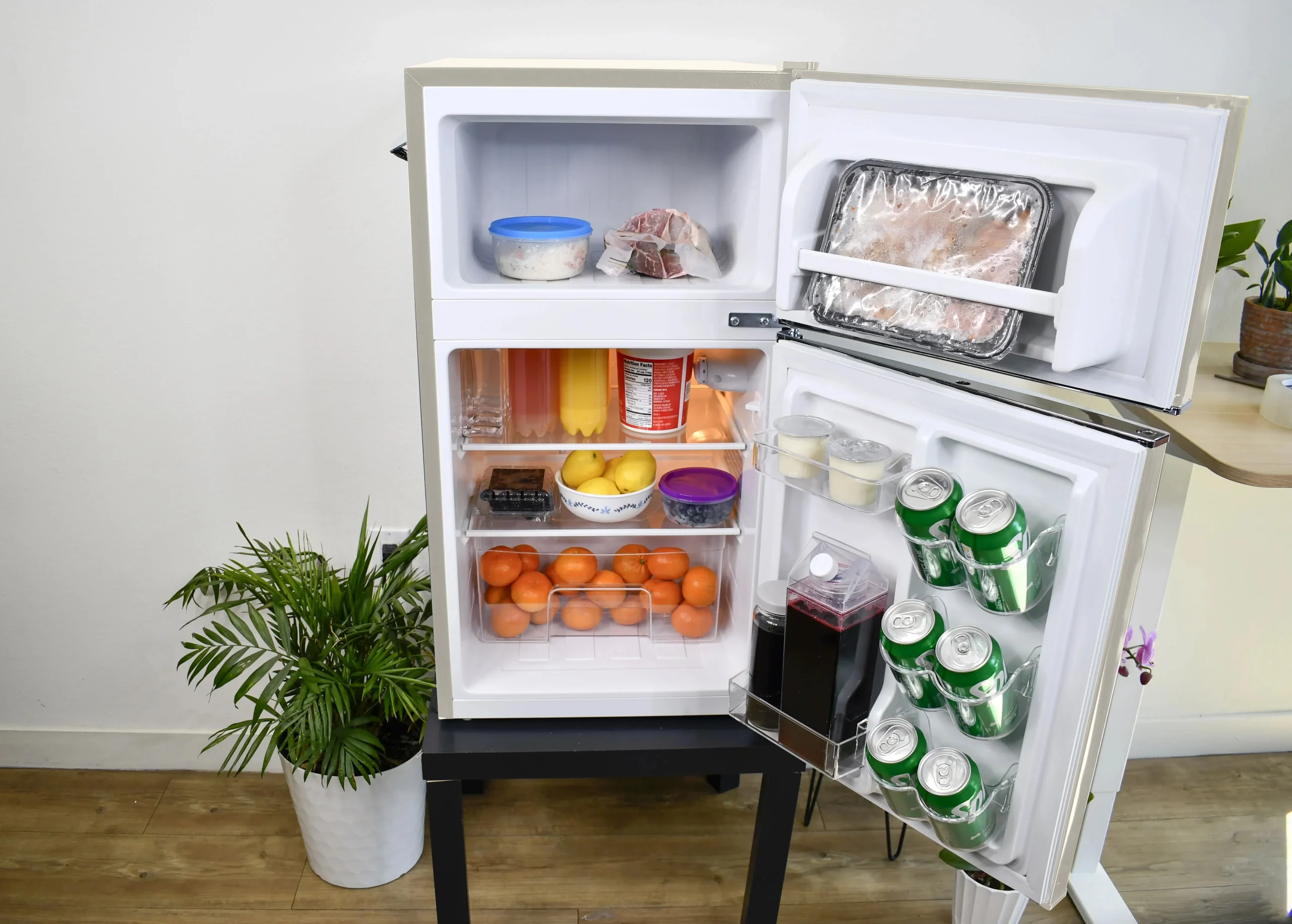 Frigidaire 3.1 Cu. Ft. 2-Door Retro Compact Refrigerator With Built-In Side Bottle Opener - Cream - Image 2