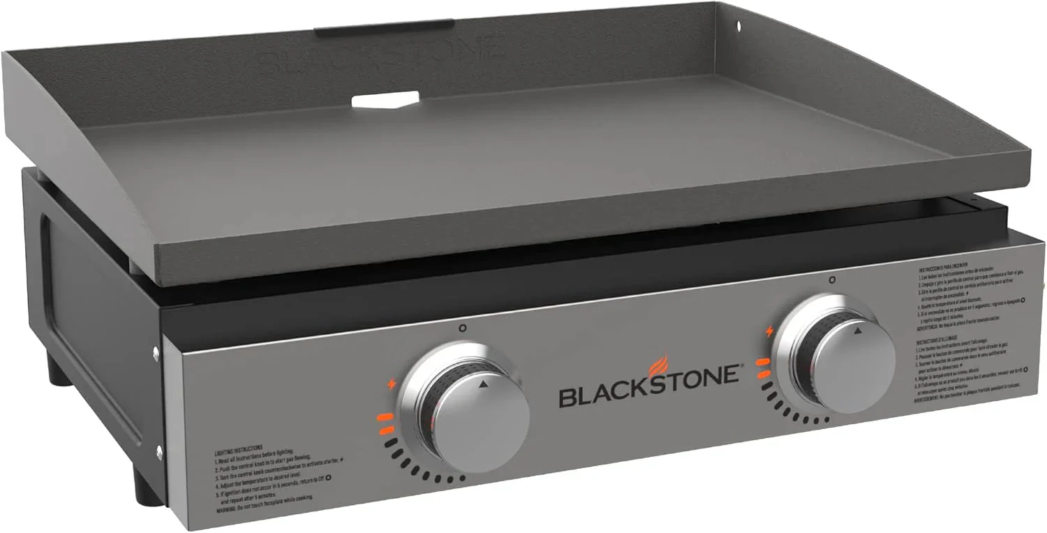 Blackstone 1666 22” Tabletop Griddle with Stainless Steel Faceplate, Powder Coated Steel, Black - Image 5