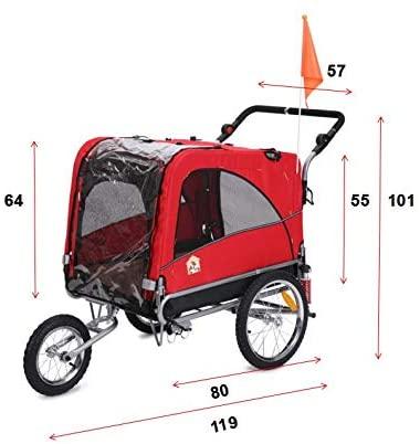 3 in 1 Luxury Large Sized Bike Trailer Bicycle Pet Trailer/Jogger/Dog Cage with Suspension 10308 - Image 11