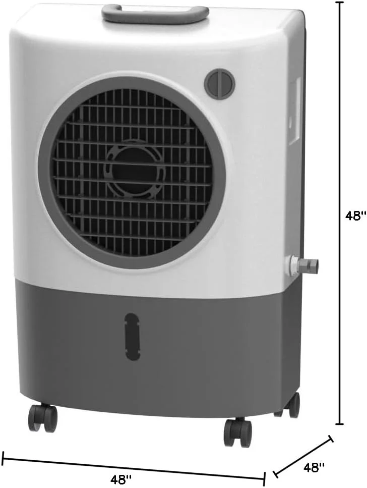 Hessaire Evaporative Air Cooler, 1300 CFM, 2-Speed Fan, 4.8-Gallon Tank, 53.4 dB, 500 Sq. Ft., White - MC18M - Image 10