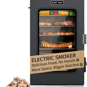 EAST OAK 30" Outdoor Electric Smoker Built-in meat probe smokes up to 6 times longer