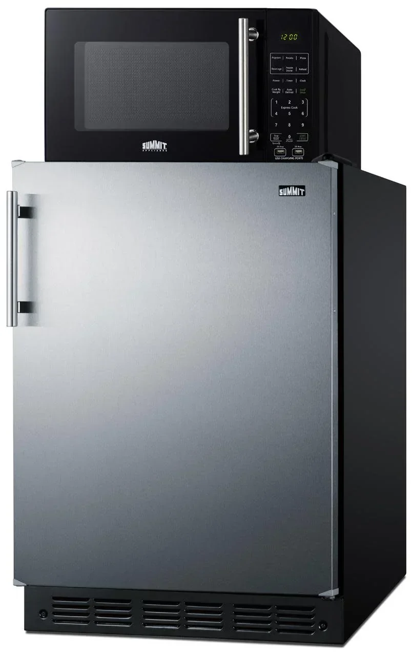 Summit Microwave And Refrigerator Combination, 24 Inch, 5.5 Cu.Ft. - MRF6BK2SSA FF6BK2SS SM903BSA1 - Image 5