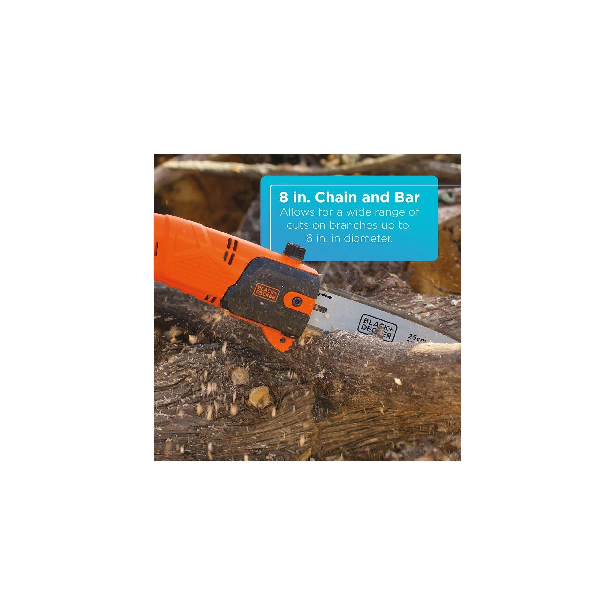BLACK+DECKER Cordless 8 Inch 20V Max Pole Saw - Image 4