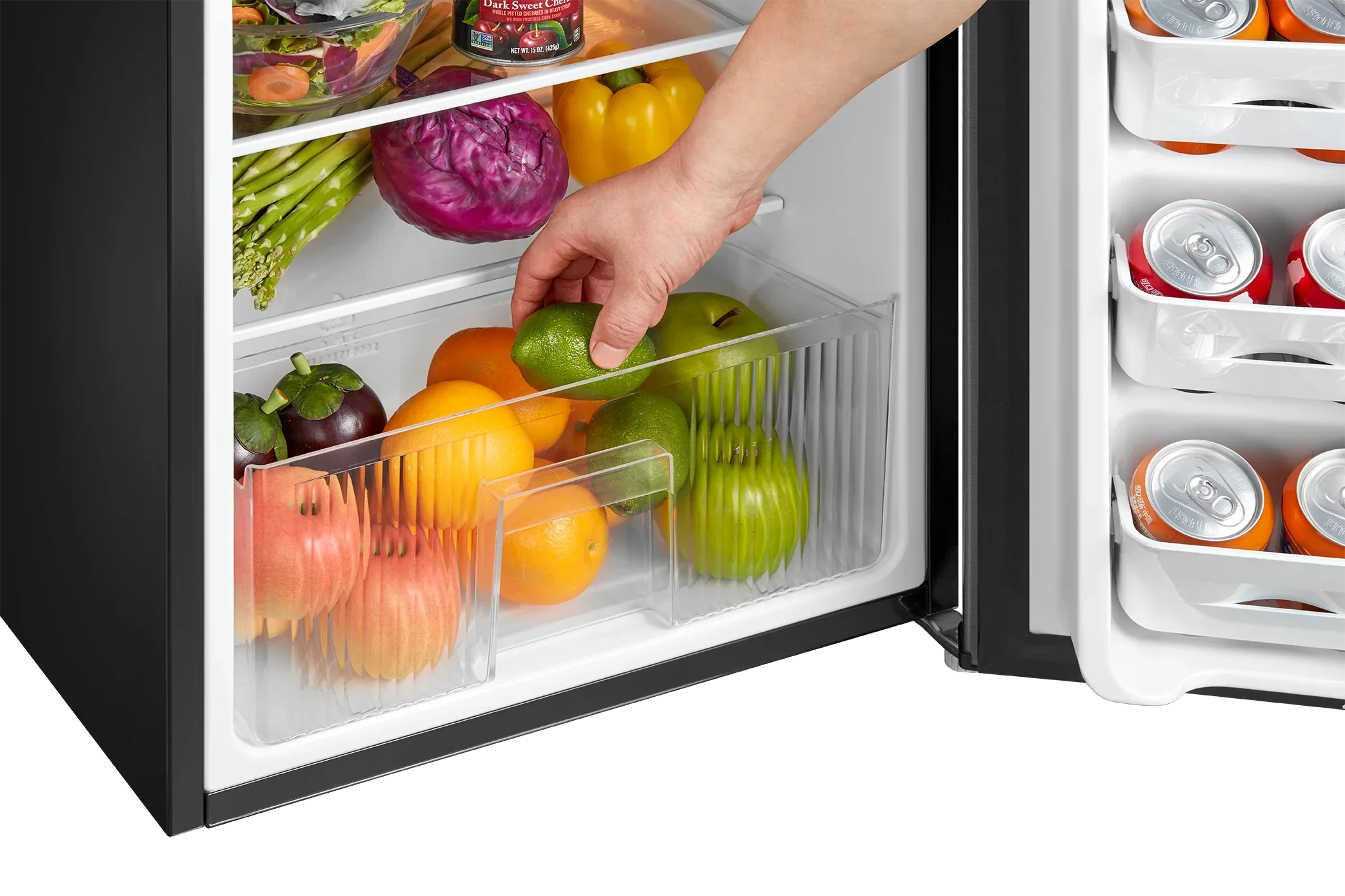 Arctic King Two-Door Mini Fridge With Freezer, 3.2 Cu. Ft., Stainless Steel - Image 5