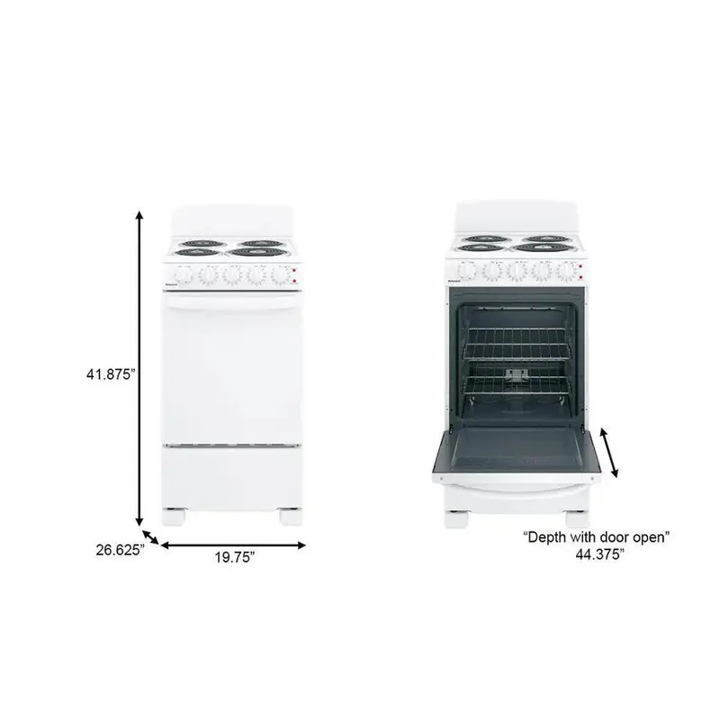 Hotpoint 20-Inch 4-Burner Freestanding Electric Range - White - Image 3