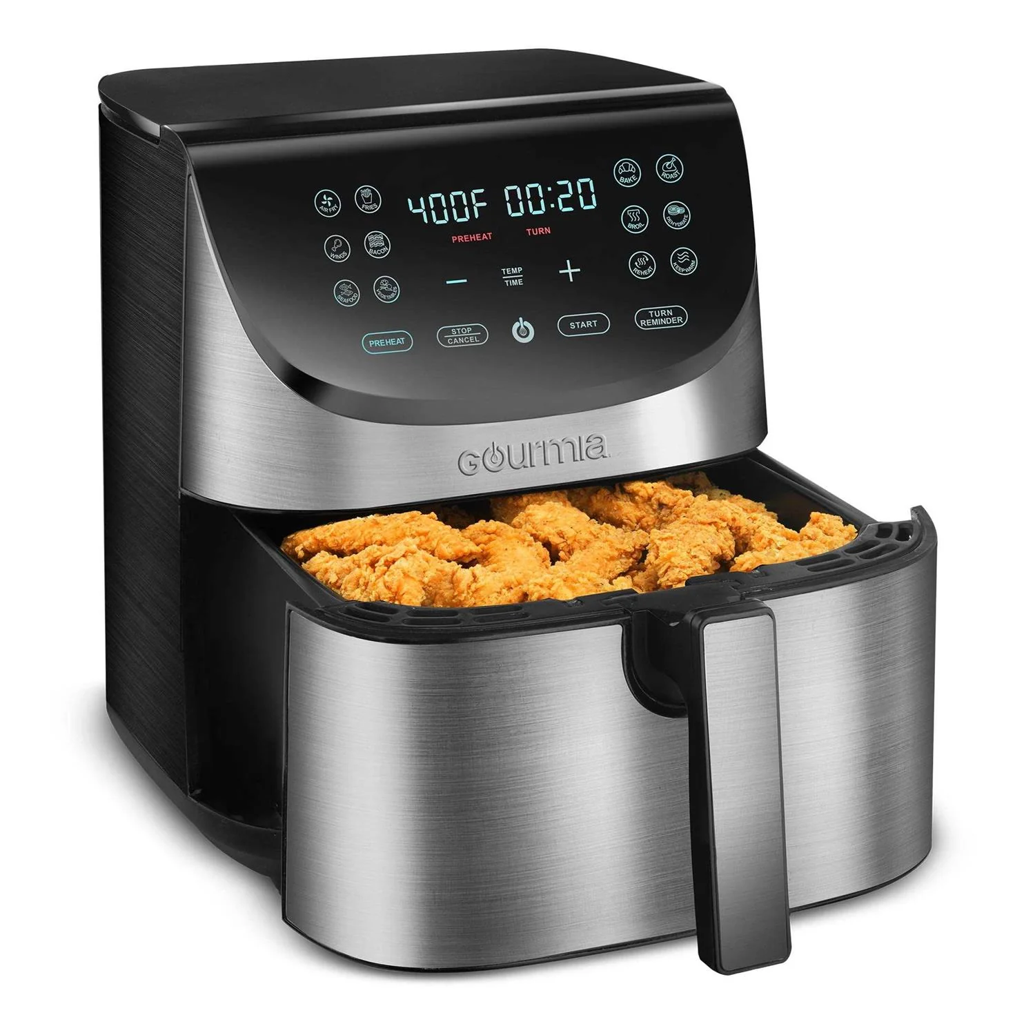 Gourmia Digital Air Fryer 8 Qt Stainless Steel - Image 5