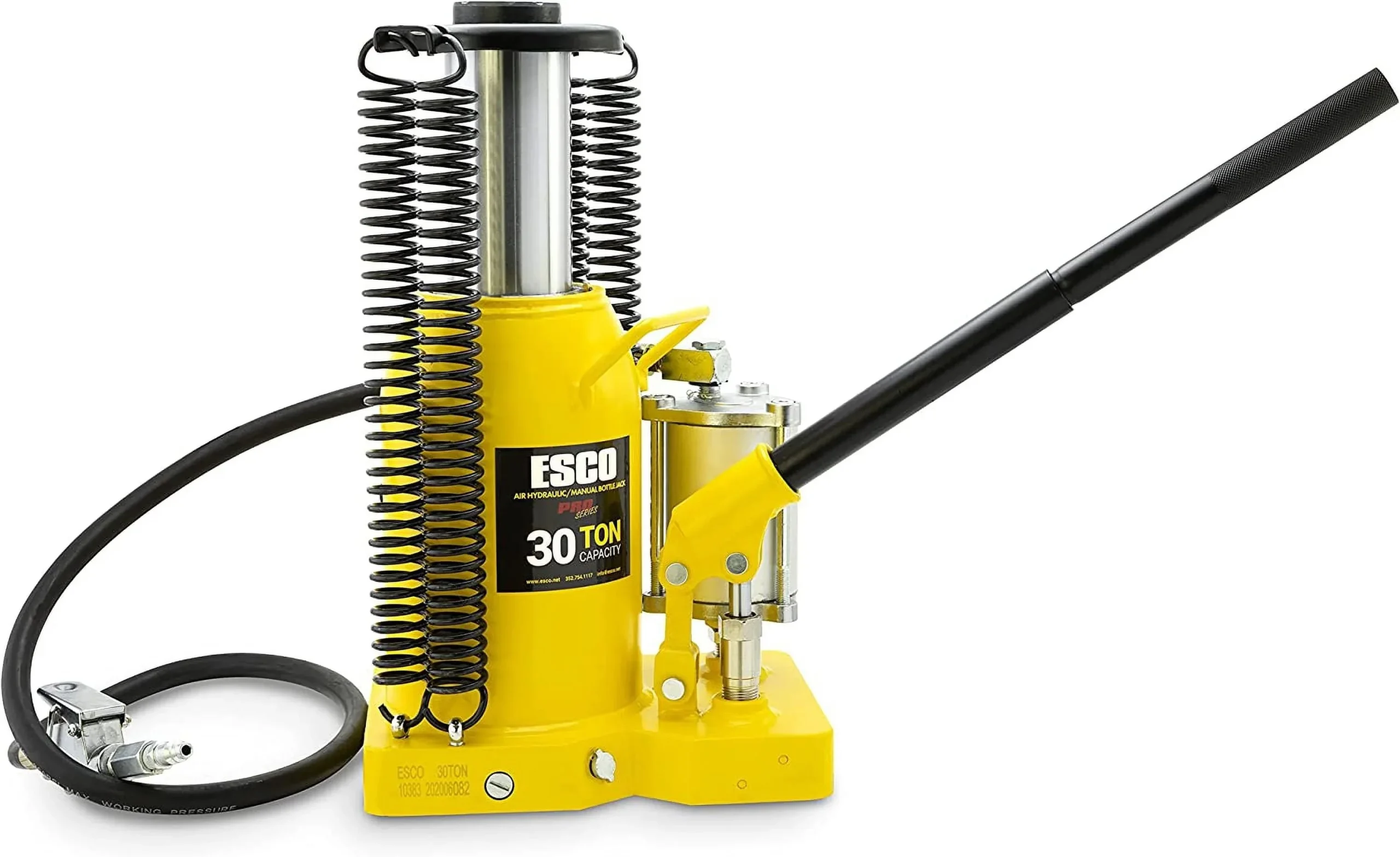 ESCO 30 Ton Pro Series Air Hydraulic Bottle Jack – Heavy Duty Lifting for Automotive and Industrial Use - Image 9