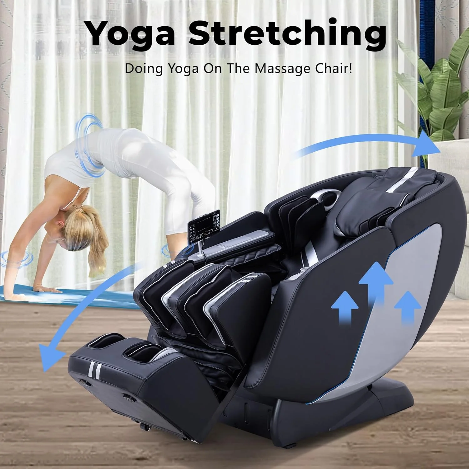 MassaMAX 4D Full Body Massage Chair With Zero Gravity, 15 Modes, Black - MT398 - Image 3