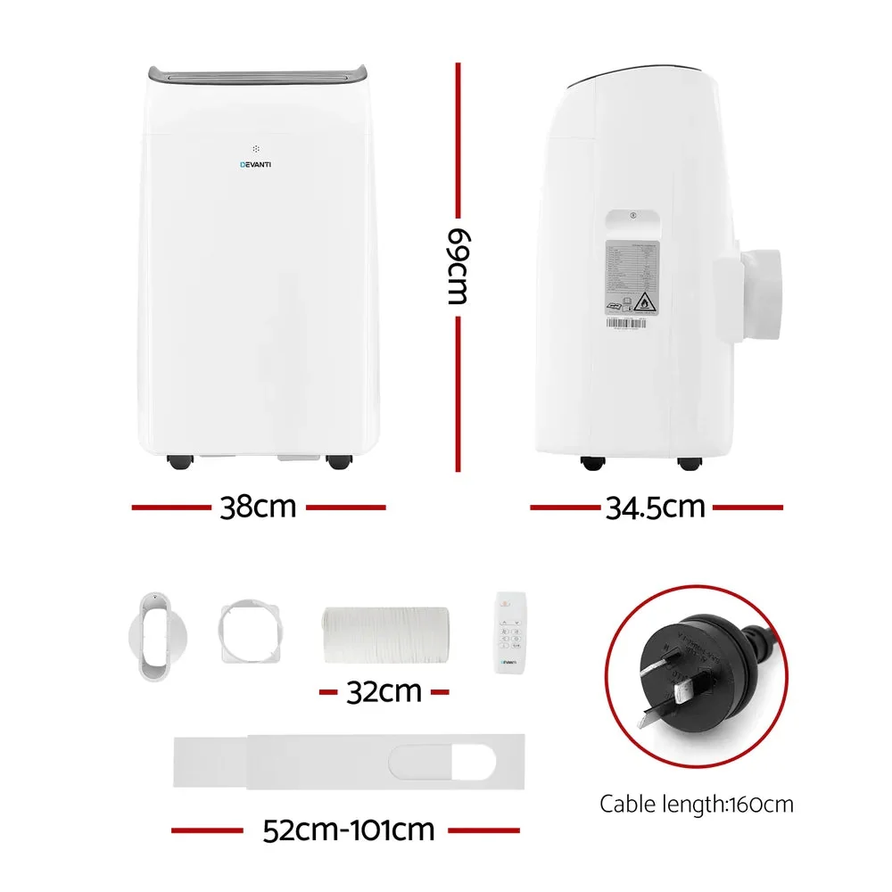 Devanti Portable Air Conditioner 12000BTU White - Image 2
