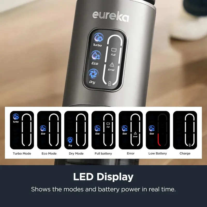 EUREKA Cordless Wet/Dry Vacuum Mop Hybrid Cleaner, 770ml - NEW430BL - Image 5