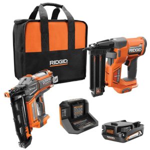 18V Brushless Cordless Nailer Combo Kit with Brad & Finish Nailers, Battery & Charger