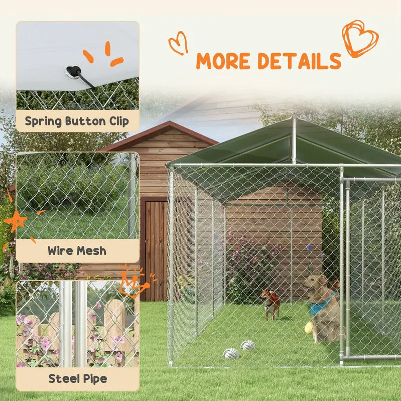 PawHut Outdoor Dog Kennel With Waterproof Roof, 19.7 x 7.5 x 7.5 in - Image 6