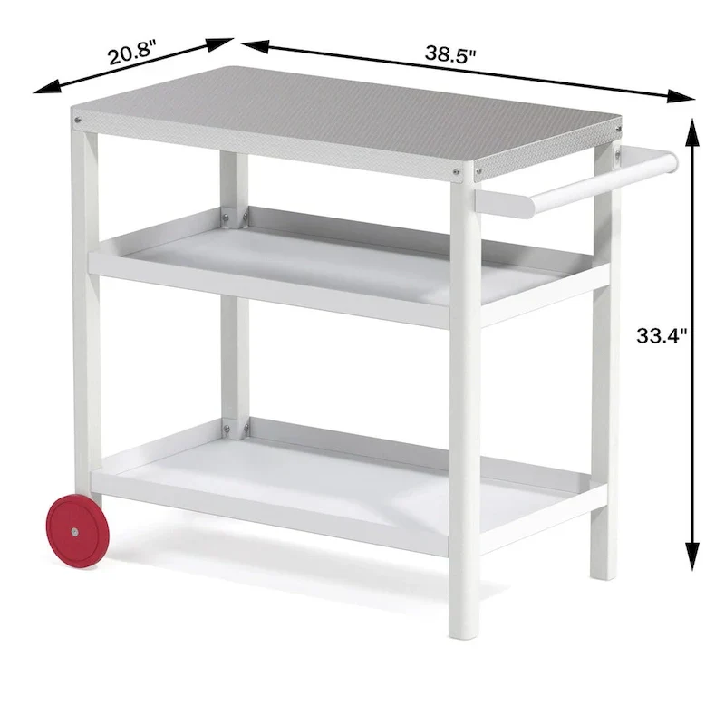 Portable Kitchen Island Grill Cart for Patios - Image 23
