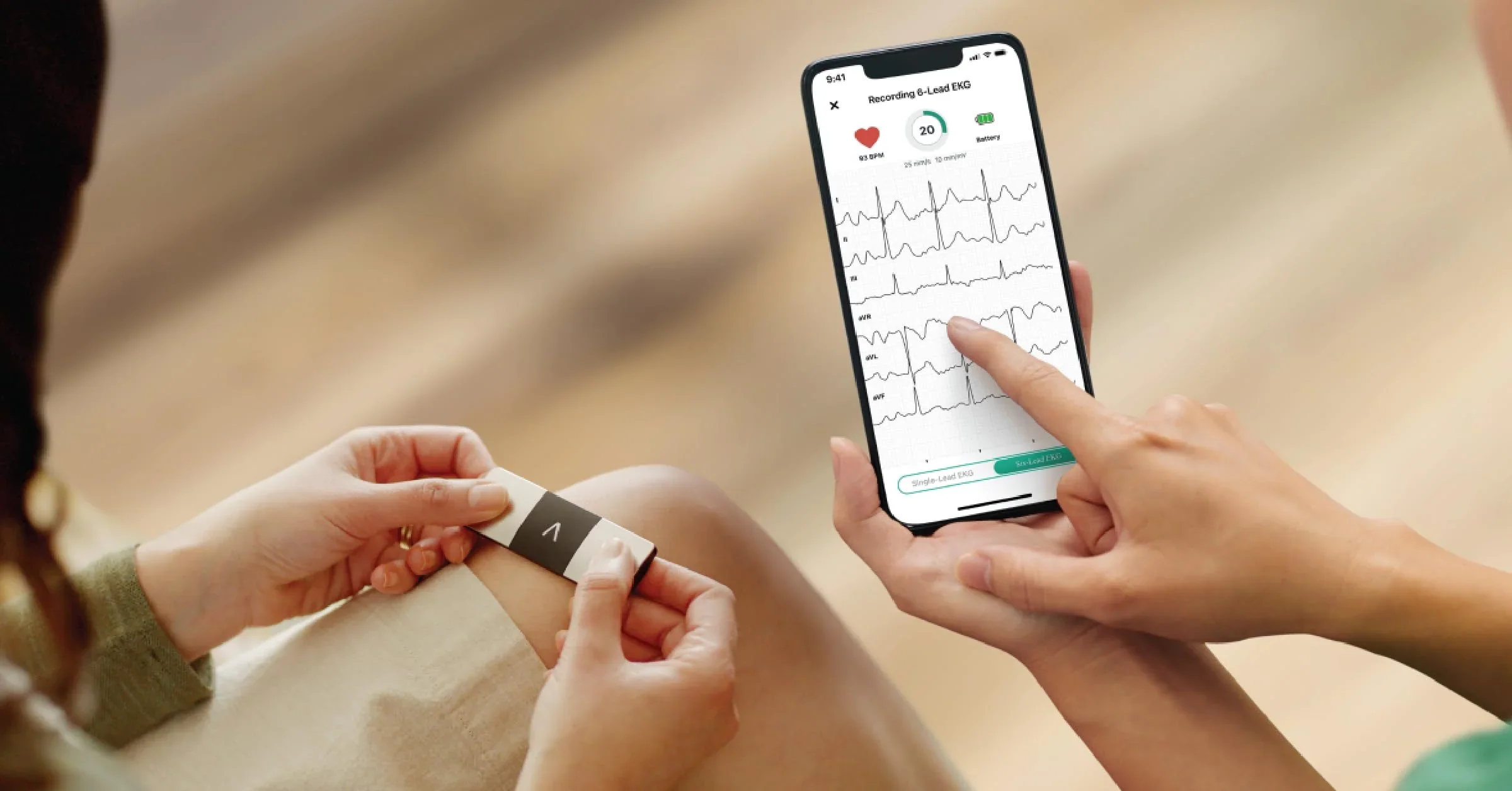 AliveCor KardiaMobile 6L Personal EKG Monitor, Black - KM-6L-E - Image 5
