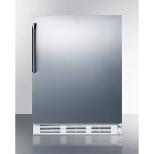 ADA Compliant Built-In Undercounter Refrigerator-Freezer, 5.1 cu.ft., 24 in, Stainless Steel Door