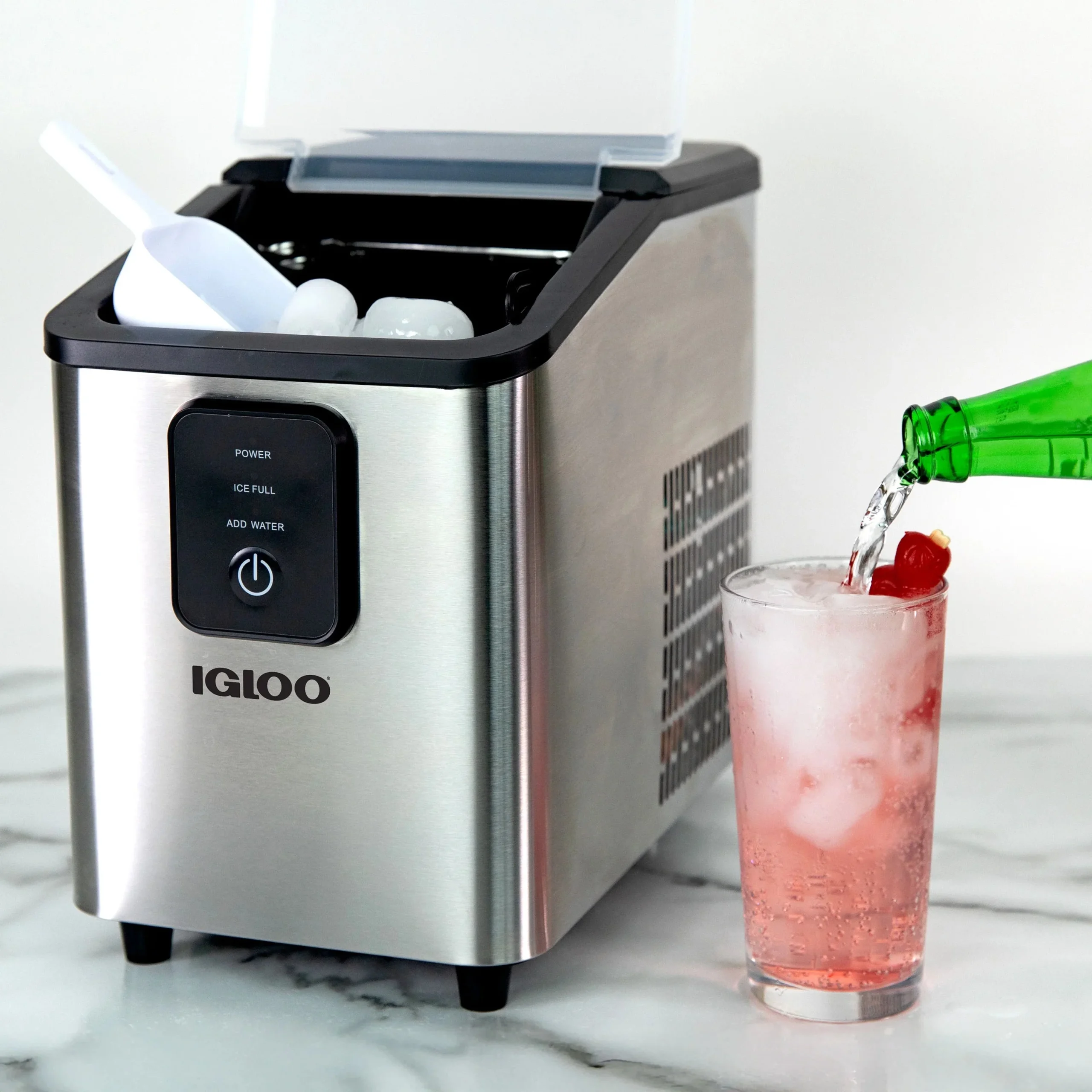 Igloo Self-Cleaning Countertop Ice Maker, 26 lbs. Per Day, 8 Pieces Every 7-8 Minutes, Aqua - Image 25