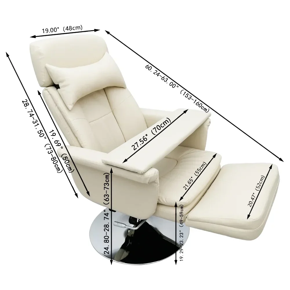 INTBUYING Facial Beauty Spa Salon Chair, White, Pneumatic 440LB Capacity, 360 Degree Rotation - TT-300100 - Image 2