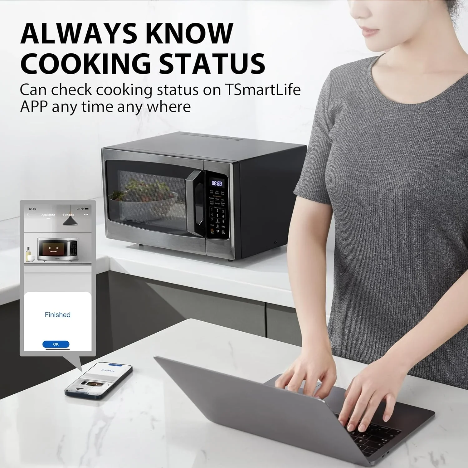 TOSHIBA 4-in-1 Countertop Microwave Oven, 1.5 Cu Ft, 1000W, Silver - ML-EC42P(SS) - Image 19