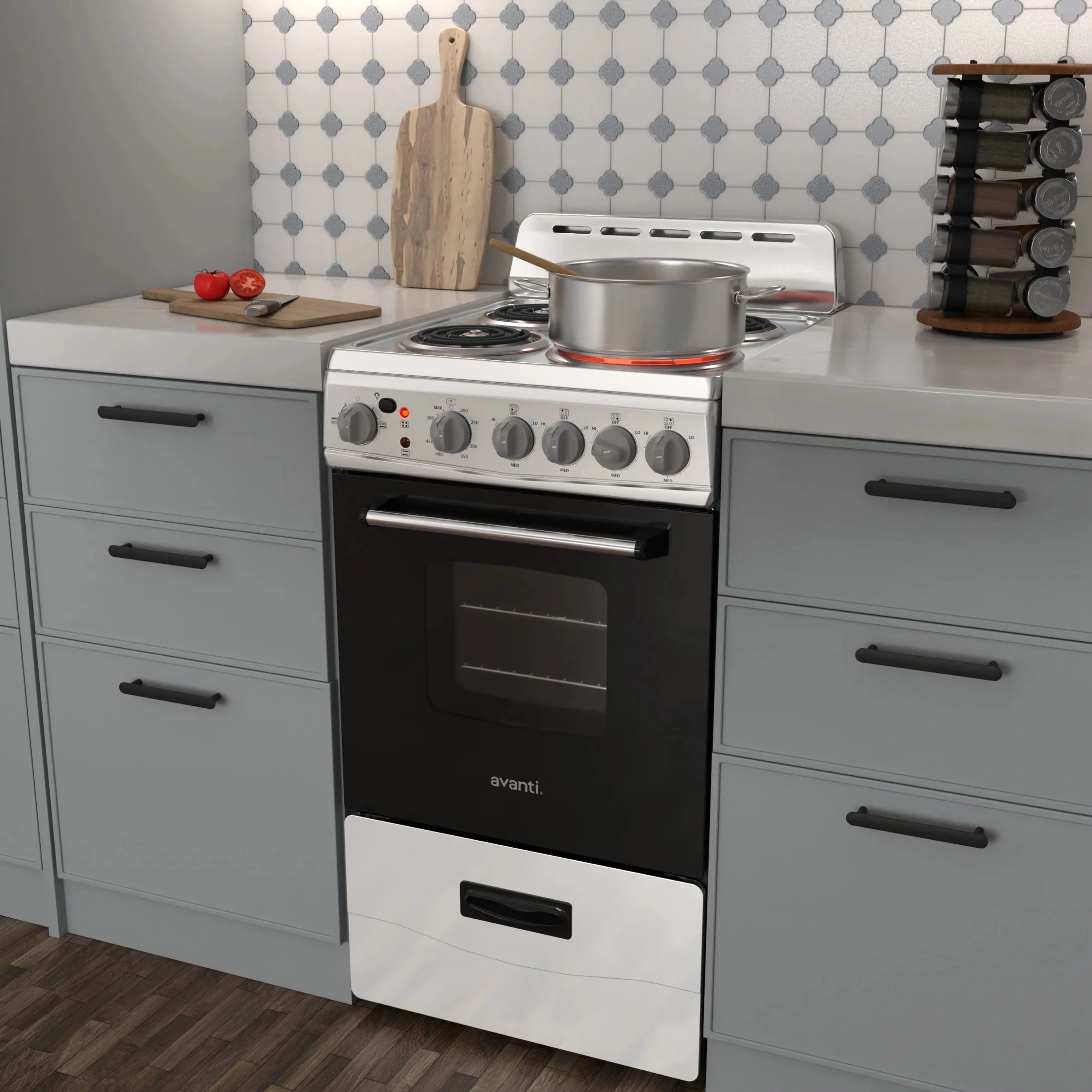 Avanti 20 Inch Freestanding Electric Range Oven, 2.1 Cu. Ft., Stainless Steel - ERU200P3S - Image 2