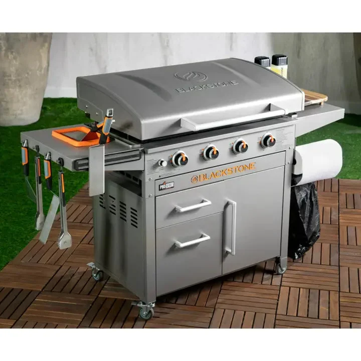 4-Burner 36-Inch Griddle Cooking Station with Hood - Image 3