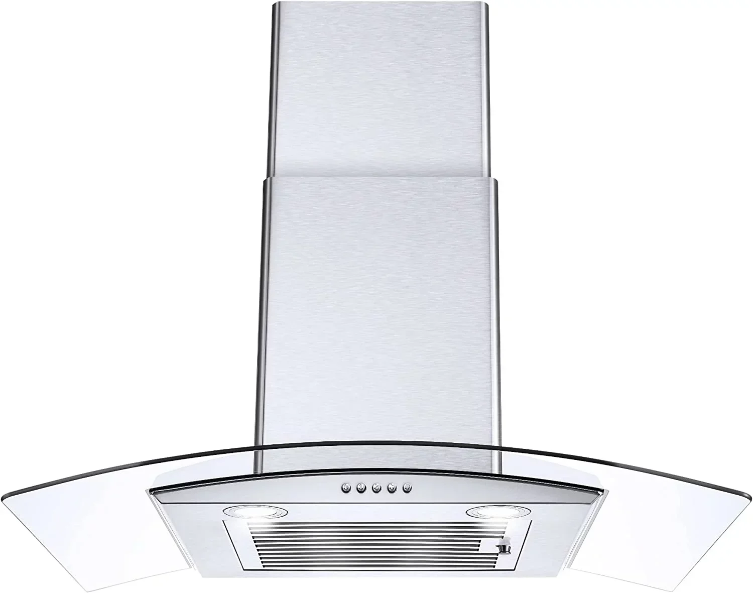 Wall Mount Range Hood 30 inch Convertible Tempered Glass 3-Speed 450 CFM - 3375B