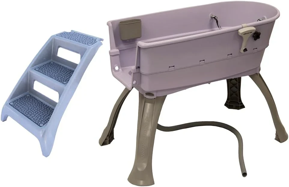 Booster Bath Large Elevated Pet Bathing Tub With Teal Steps Combo - 45 in x 21.25 in x 15 in - Image 13