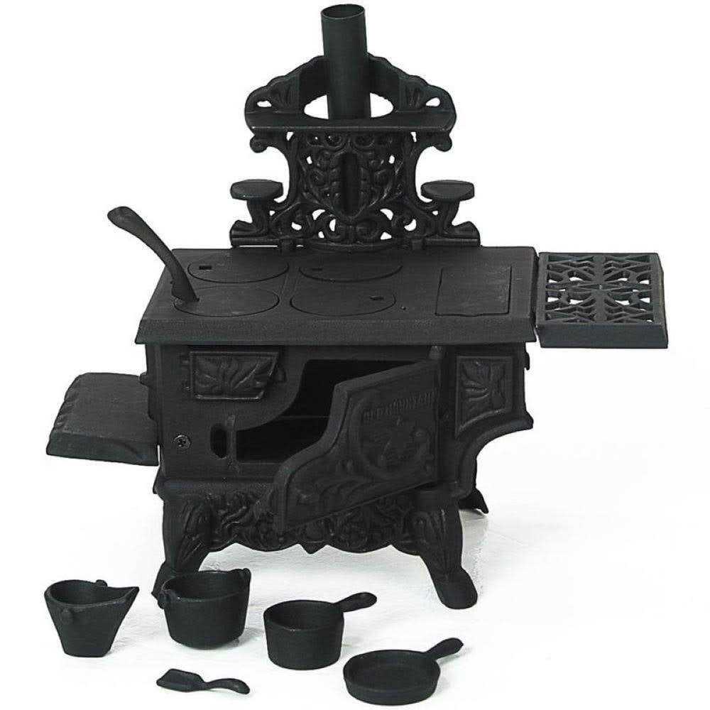 Old Mountain Mini Wood Cook Stove Set, Black, 12 in x 10 1/2 in x 5 1/2 in - Image 5
