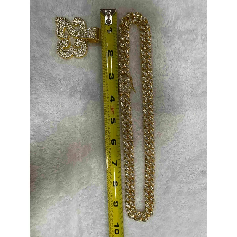 Number 23 Football Pendant Necklace With 20in Cuban Chain, 13mm Width - Image 11