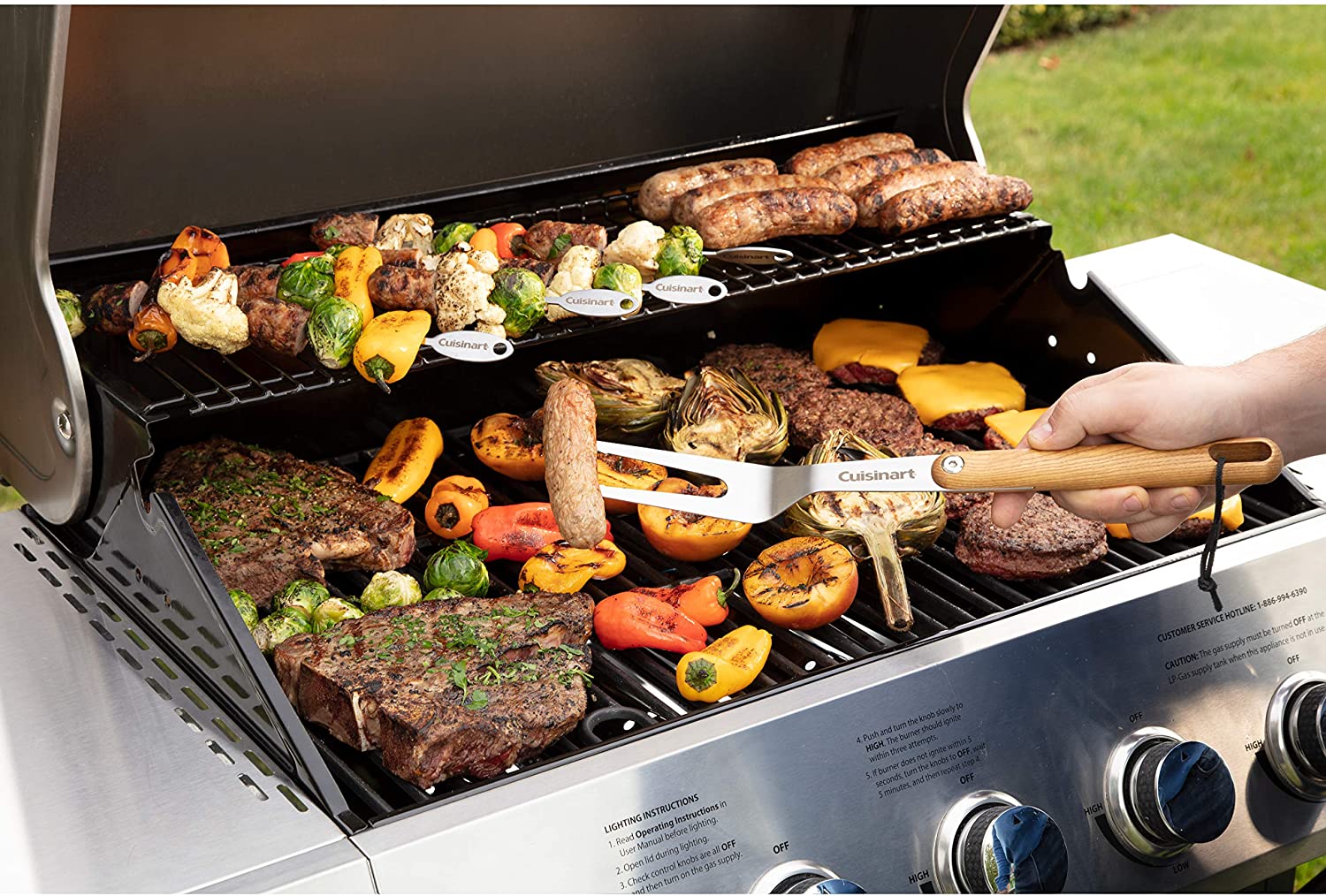 CGG-8500 Five-Burner Gas Grill with Side Burner - Image 12