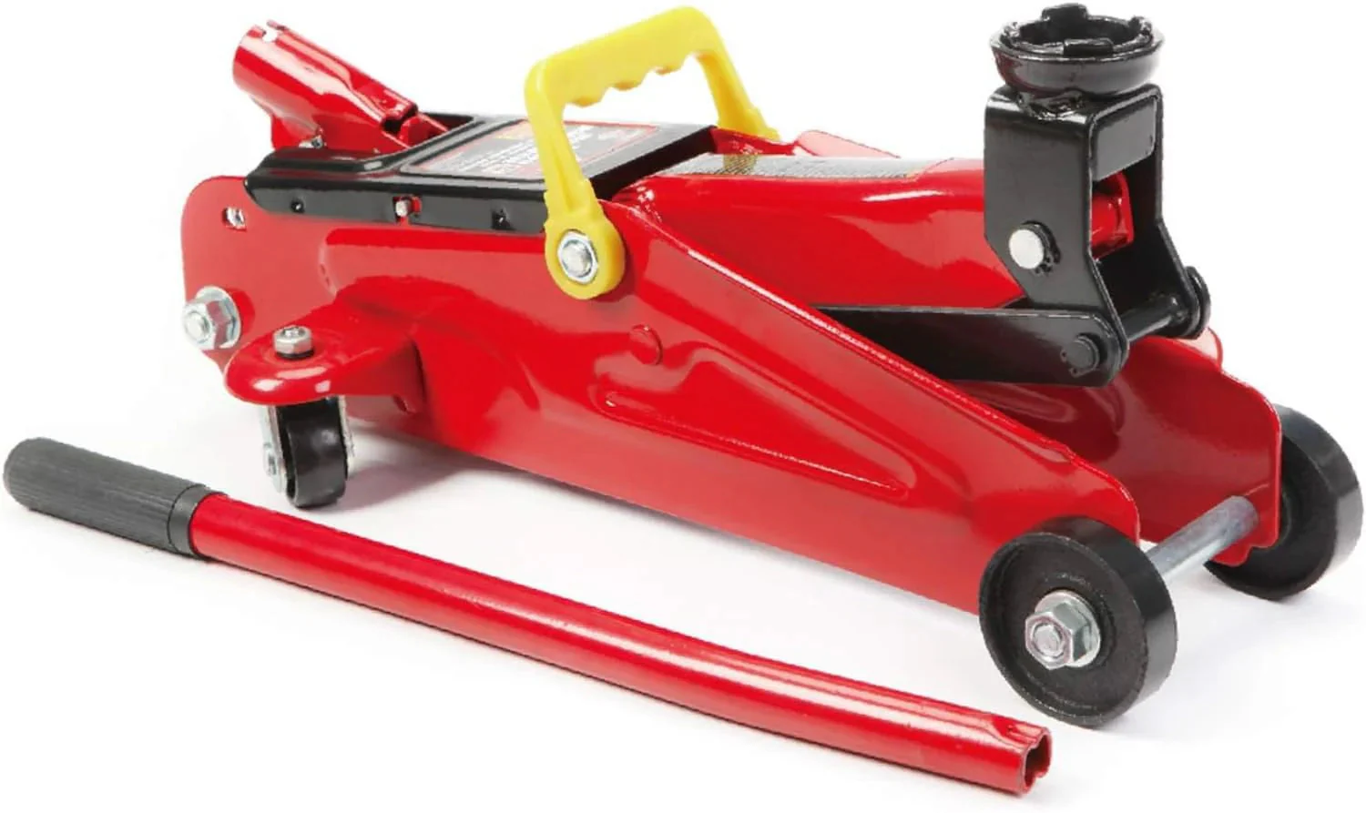 3 Ton Low Profile, Aluminum and Steel Racing Floor Jack with Dual Pistons Quick Lift Pump for Sport Utility Vehicle, Lifting Range 3-15/16" min to 18-5/16" max, Red