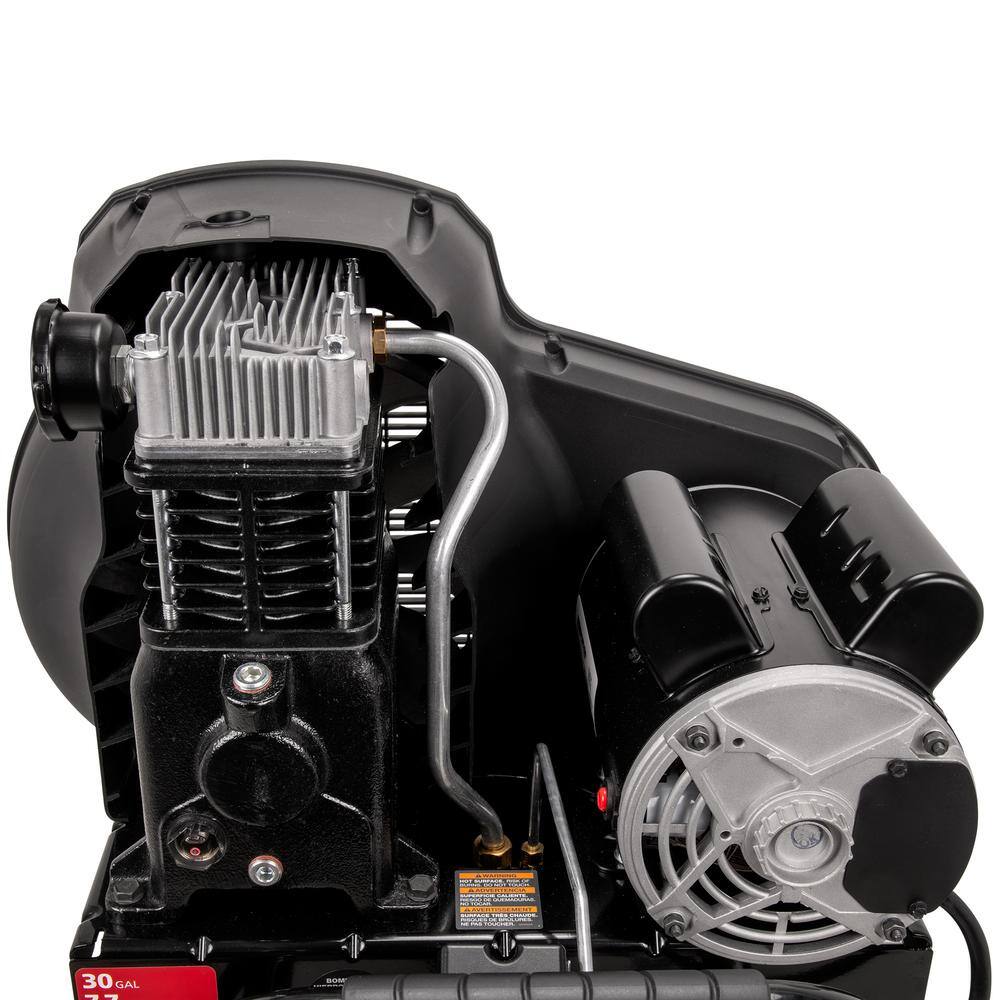 Husky 30 Gal. 175 PSI Oil Lubed Belt Drive Portable Vertical Electric Air Compressor C304H - Image 4