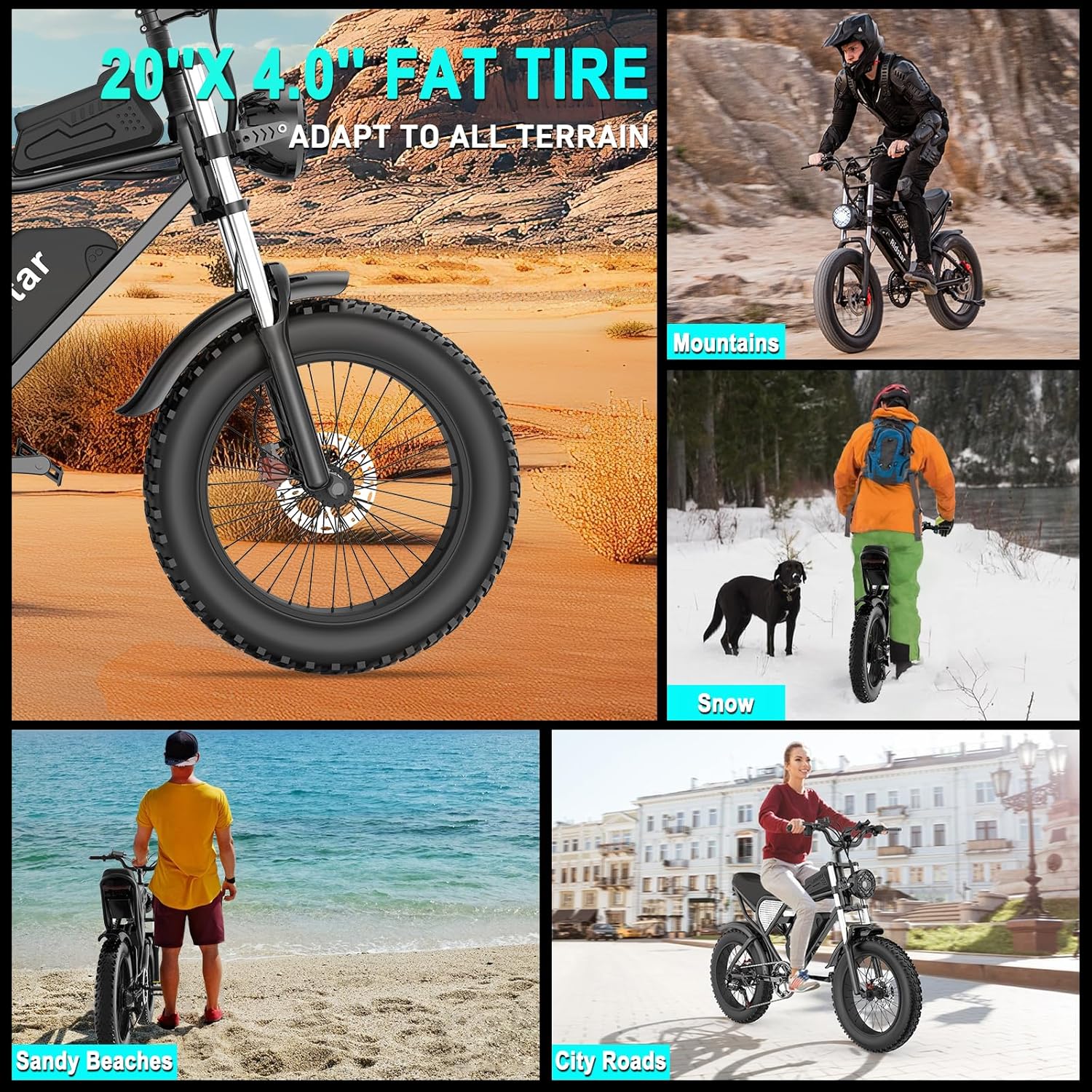 Electric Bike Q20, 2000W, 37Mph, 20" Fat Tires - Image 8