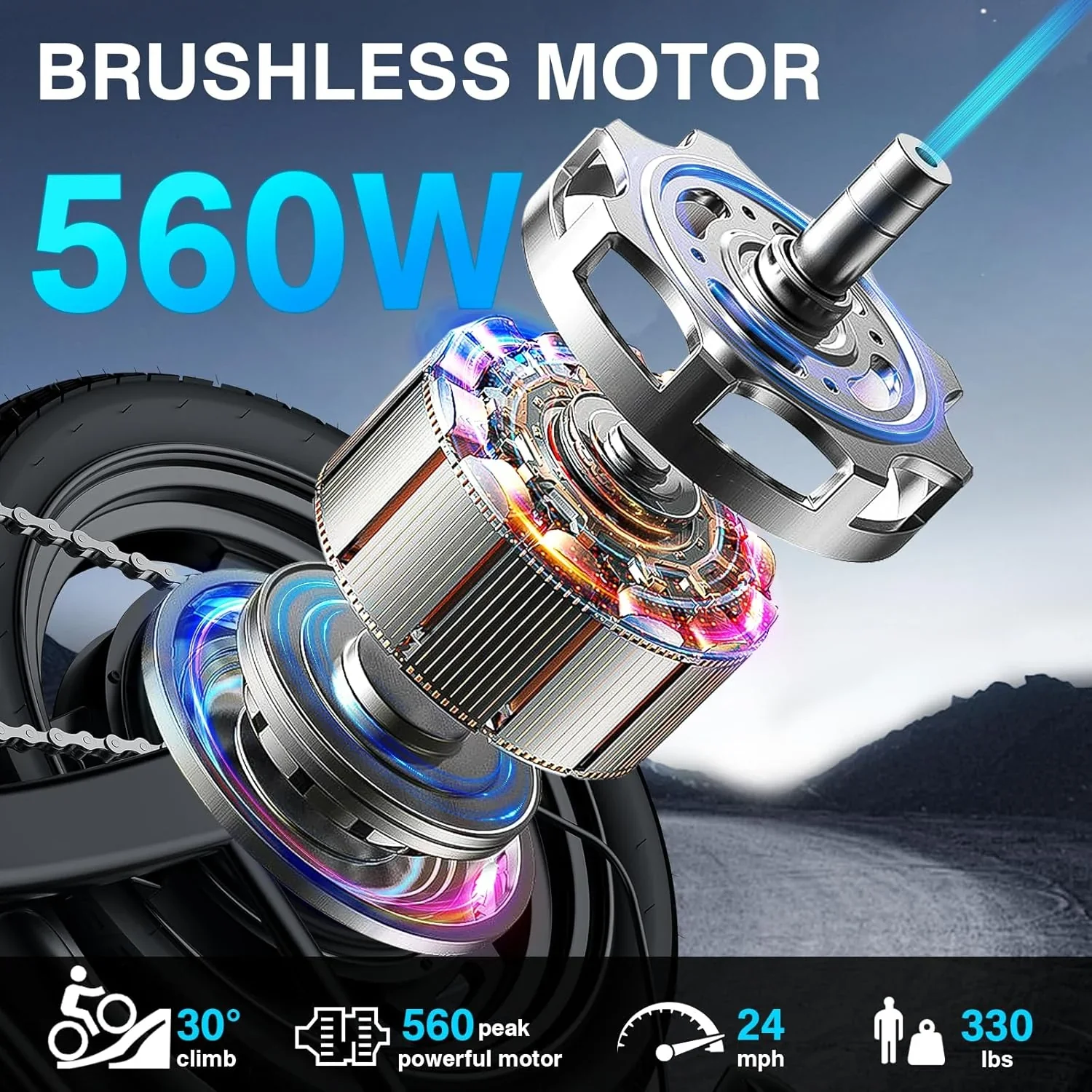 Electric Bike for Adults Teens Folding E-Bike Commuter City Foldable ebike Motor 48V 24MPH - Image 3